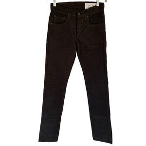 Rag & Bone Men's Corduroy Jeans 28 Charcoal Fit 2 Slim Leg Button Fly NEW!
